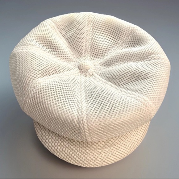 unbranded Accessories - White Mesh Pageboy Hat Cool Lightweight Preppy Summer Style Timeless Classic